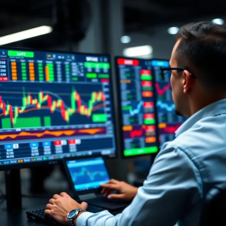 Automated System for Binary Options Trading Automated trading system interface displaying binary options charts and signals