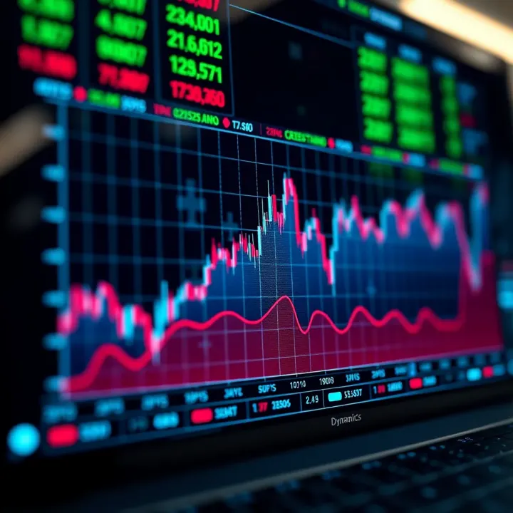 Dynamics of the Binary Options Trading Market Graph illustrating the dynamics of binary options trading market with fluctuating trends