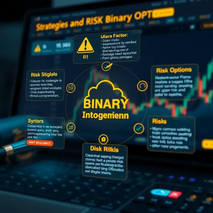 Diagram showing various strategies and risk factors involved in binary options investment
