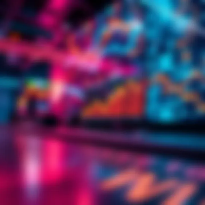 Futuristic Visuals Inspiring Binary Options Enthusiasm Vibrant wallpaper design with futuristic digital patterns reflecting binary trading themes