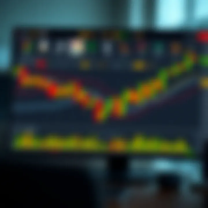 Illustration of binary options trading concepts with charts, strategies, and risk management icons