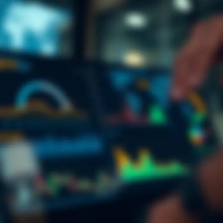 Dashboard displaying data visualization tools highlighting business opportunities and risk assessment