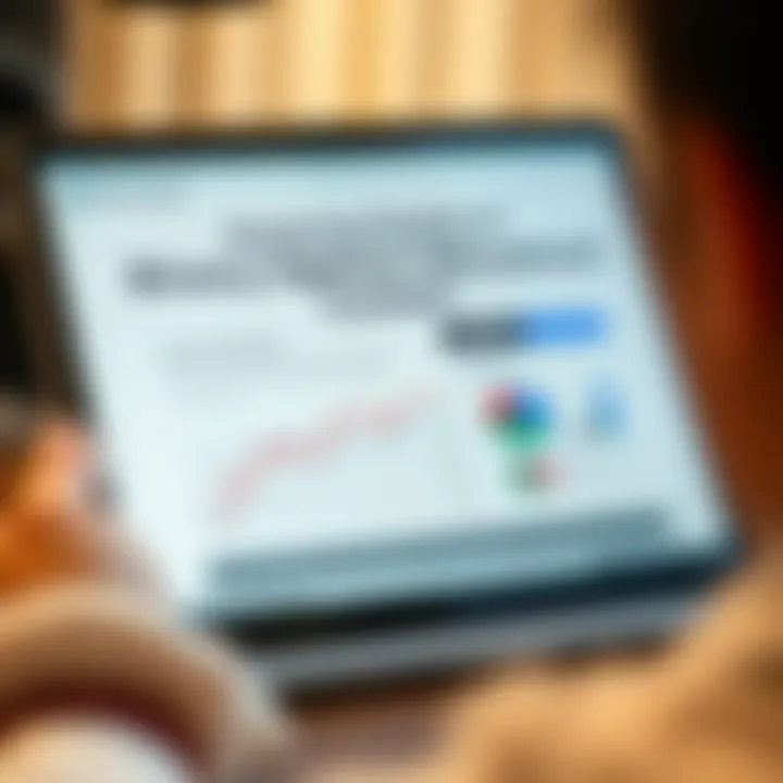 Graphic showing evaluation of educational materials for binary options courses on a digital device
