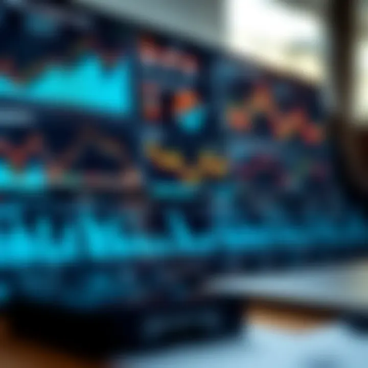 Detailed market data charts with graphs and key performance indicators for business analysis