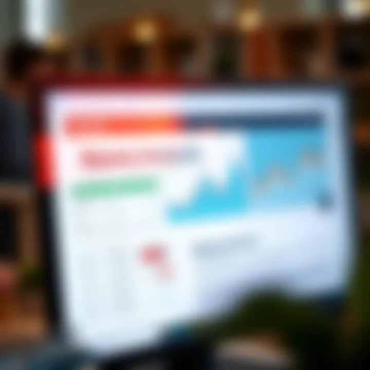 Computer screen displaying a detailed market analysis report in PDF format