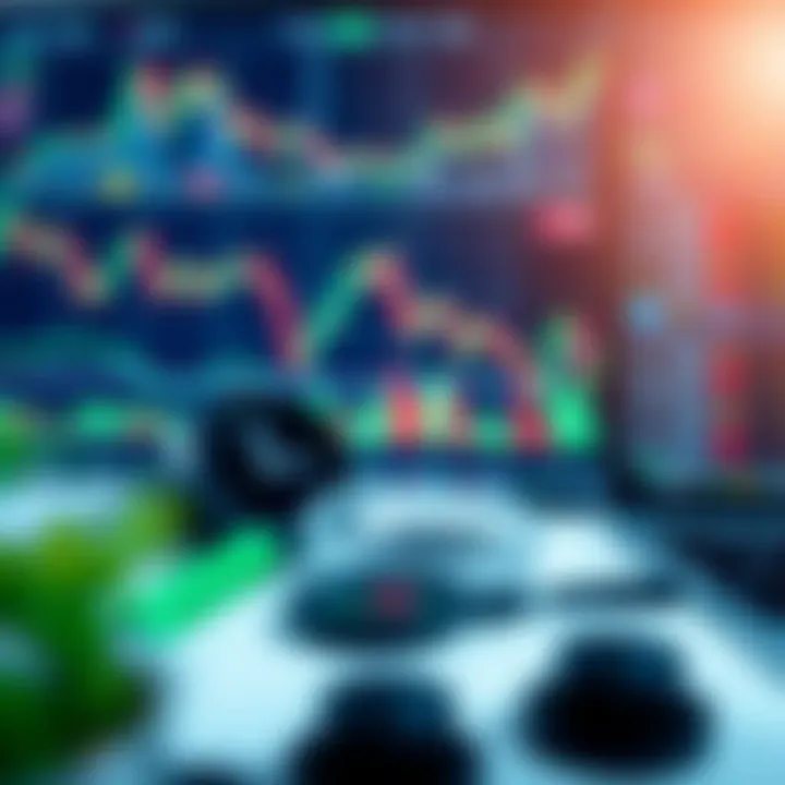 Illustration of financial charts and trading tools symbolizing learning and strategy development