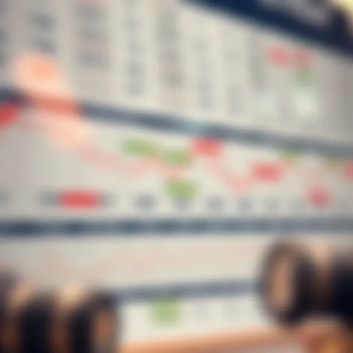 Economic calendar showing various financial indicators and dates for investment analysis