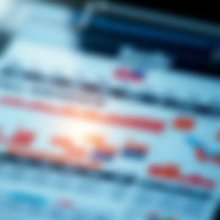 Calendar displaying economic events and market indicators for investor planning