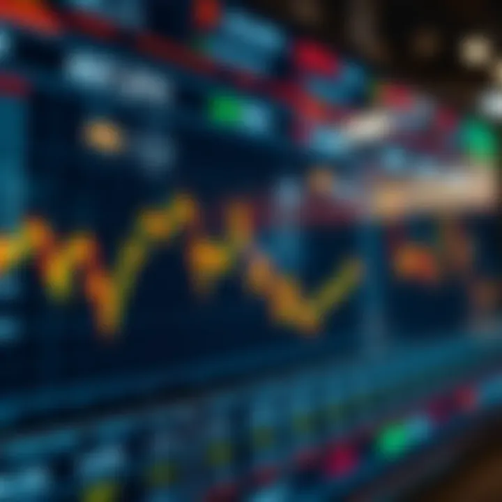 Financial market screen displaying multiple currency pairs and binary options data
