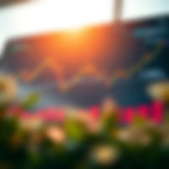 Graph depicting financial market trends and investment analysis