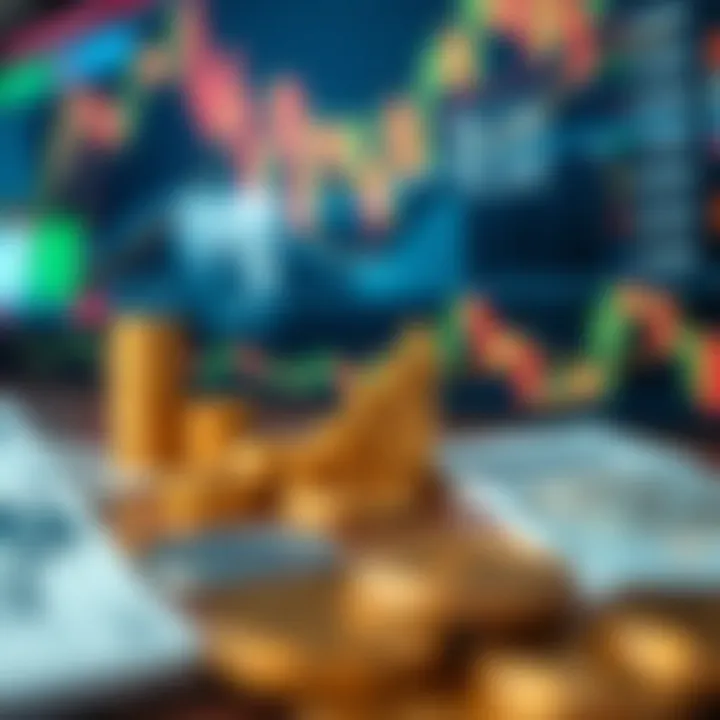 Conceptual illustration of foreign exchange market dynamics showing currency pairs and trading strategies