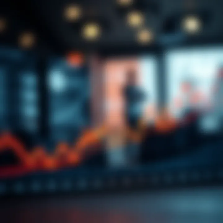 Graph depicting market fluctuations influenced by economic data releases