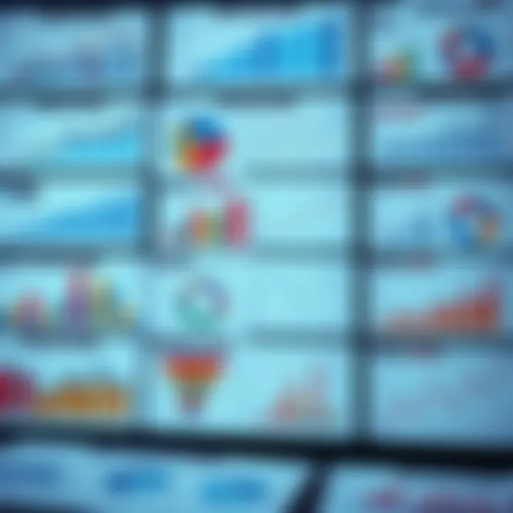 Collection of charts and graphs illustrating various market research methods and data sources