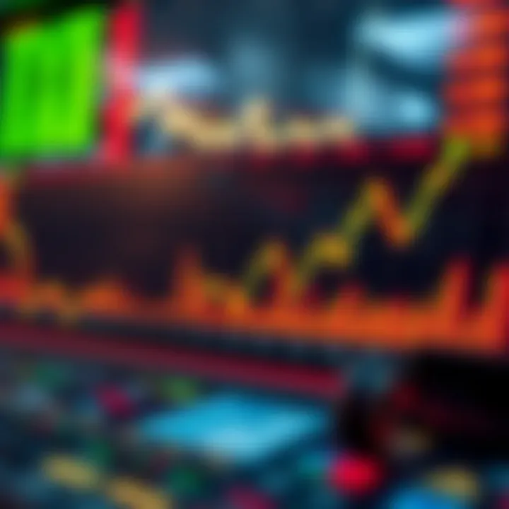 Graph illustrating market volatility influenced by economic data releases