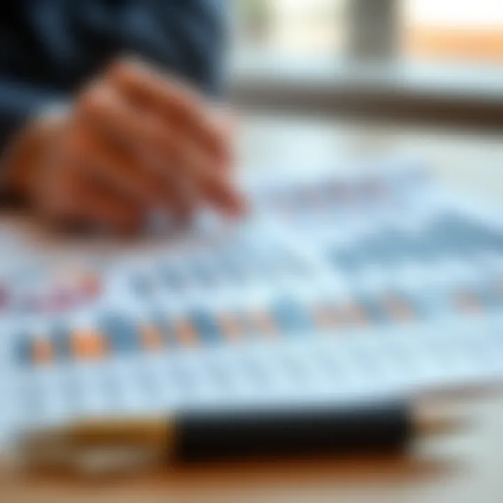 Chart showing risk assessment and decision-making tools in finance