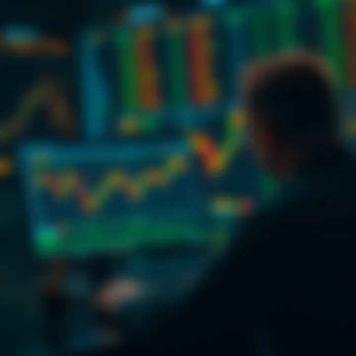 Conceptual illustration of risk management tools and strategies for financial trading