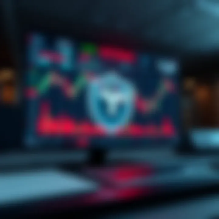 Best Practices for Safe Binary Options Trading Illustration of a secure trading environment with charts and a shield symbol