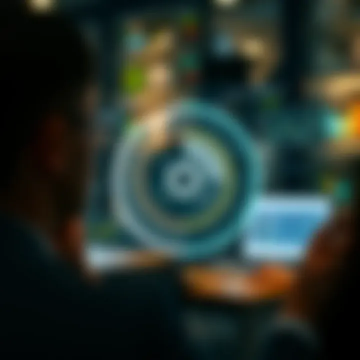 Visual representation of target audience segmentation and data interpretation