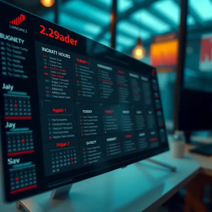Business Days and Influences on Binary Options Market Hours Calendar highlighting business days and external factors impacting binary options market hours