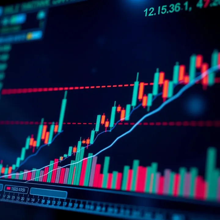 Detailed candlestick chart illustrating various bullish and bearish patterns in trading