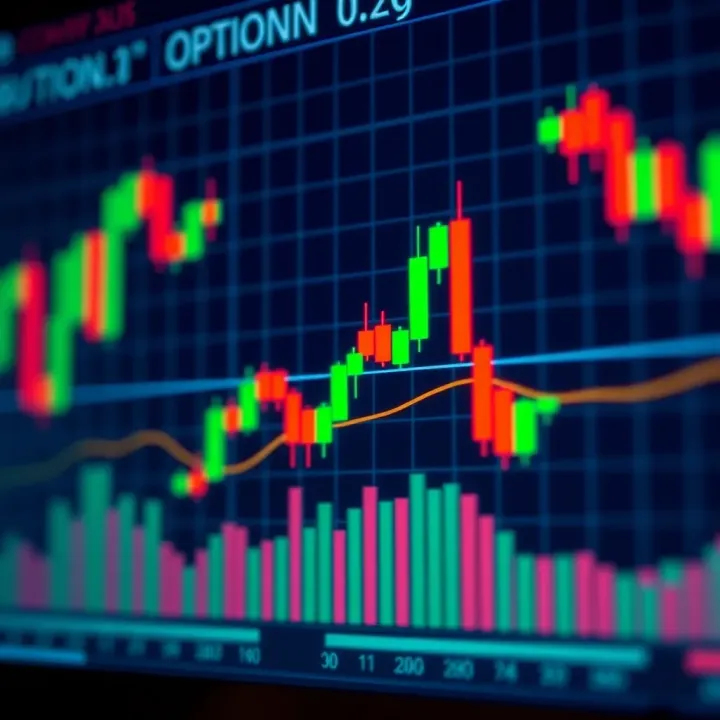 Chart showing bullish and bearish candlestick patterns used in binary options trading analysis