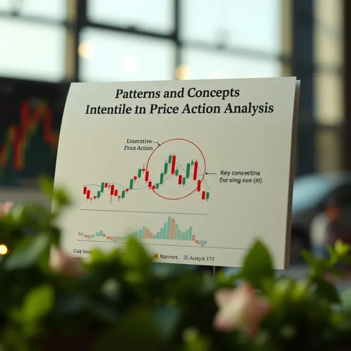 Diagram illustrating key concepts and patterns used in Price Action market analysis