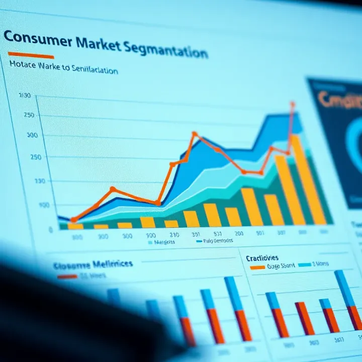 Graph illustrating consumer market segmentation and behavioral patterns for strategic insights