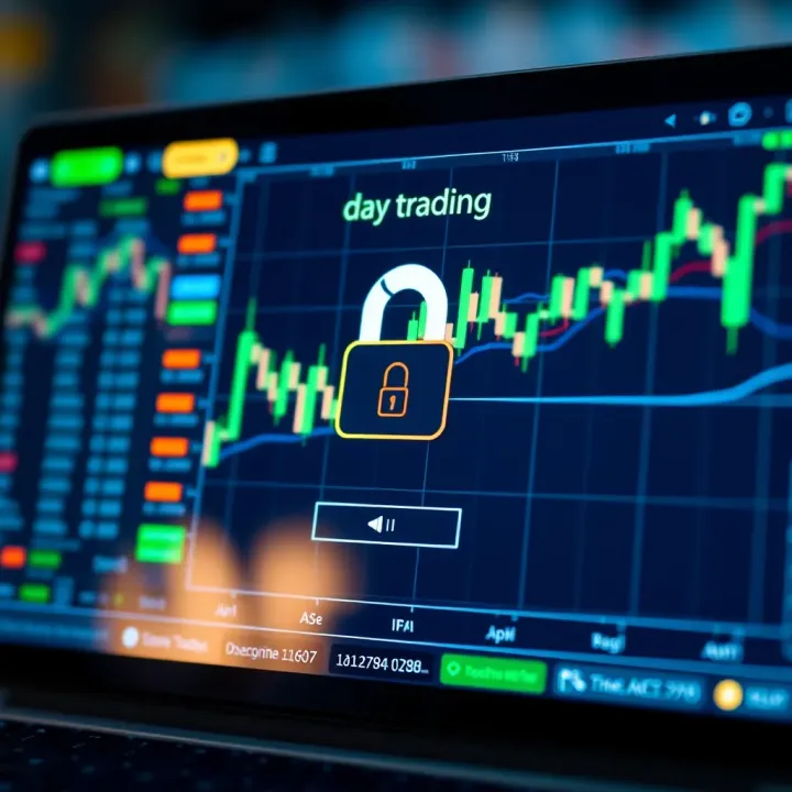 Secure login screen of a financial trading application emphasizing user security and data protection