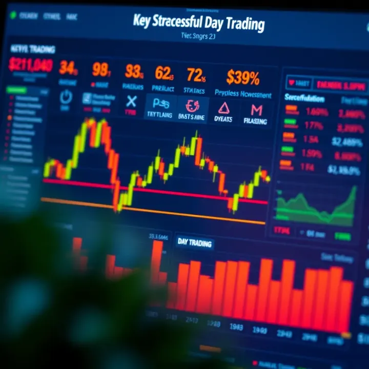 Key Strategies and Tools for Successful Day Trading Chart depicting common strategies and essential tools used by day traders for quick decision making