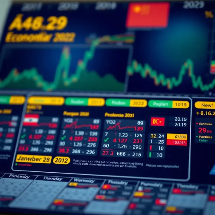 Calendar highlighting key economic events affecting financial markets