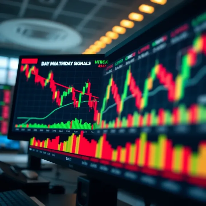 Chart illustrating the effective use of trading signals in day trade