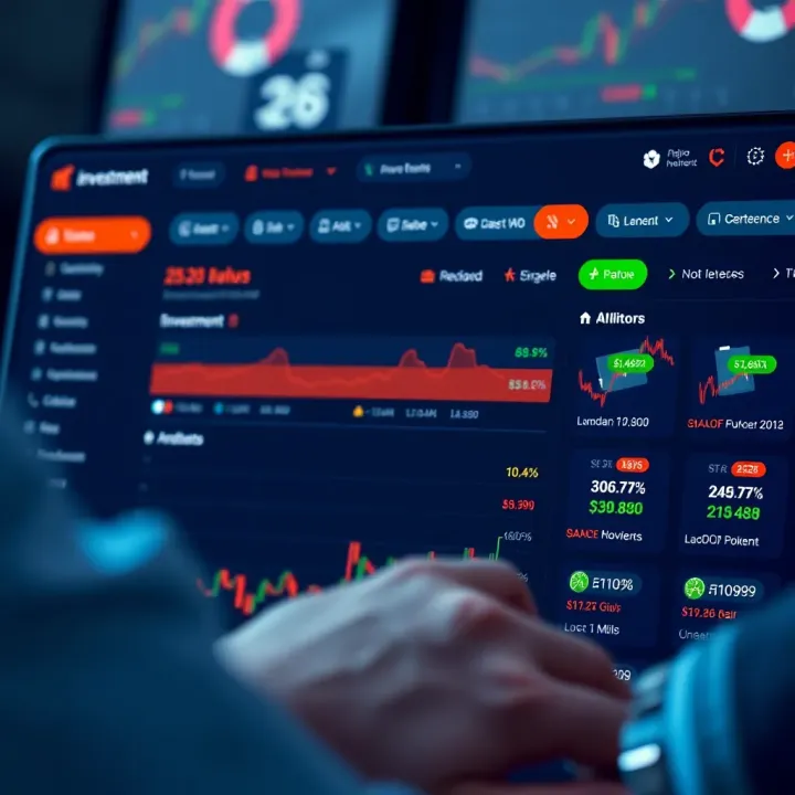 User interface of a financial market demo account showing various investment options
