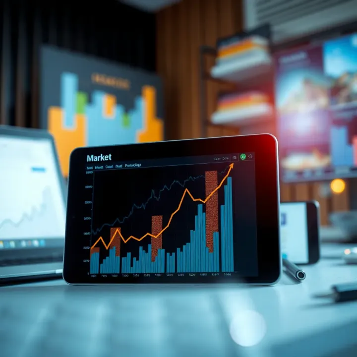 Graph displaying market trends and consumer behavior insights