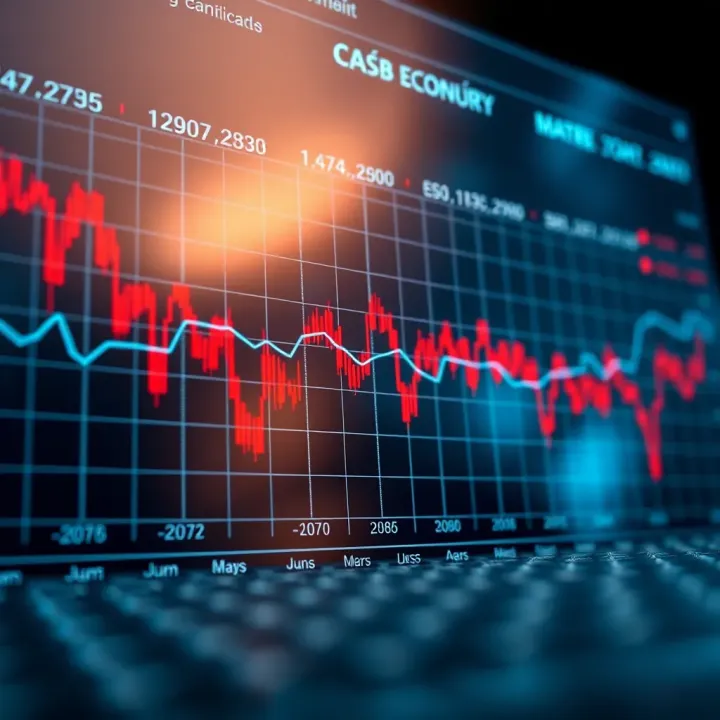 Graph showing trends and movements of major US economic indicators used by investors and analysts