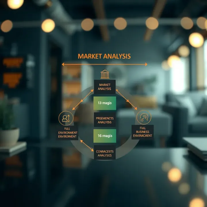 Graph showing market analysis concepts and business environment interaction based on Chiavenato's framework