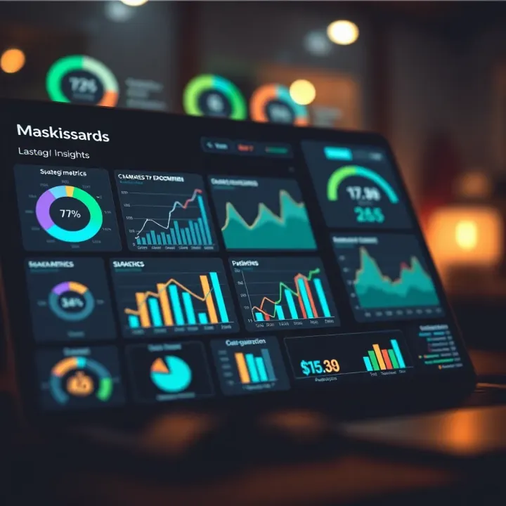 Strategic Insights Dashboard for Market Assessment Dashboard with key metrics and strategic insights for competitive market assessment