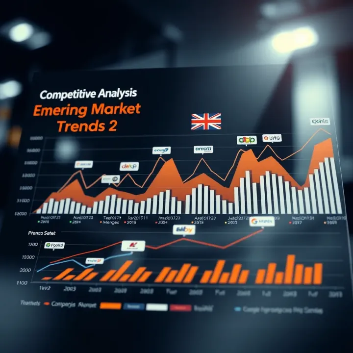 Competitive landscape chart with trends and market positioning of various companies