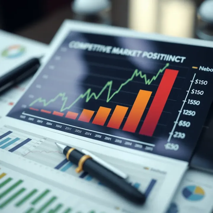 Graph showing competitive market positioning and business strategy analysis