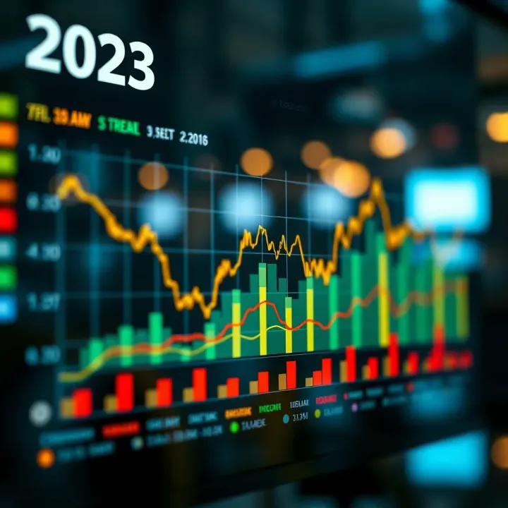 Graph illustrating market trends influenced by global economic indicators and financial schedules