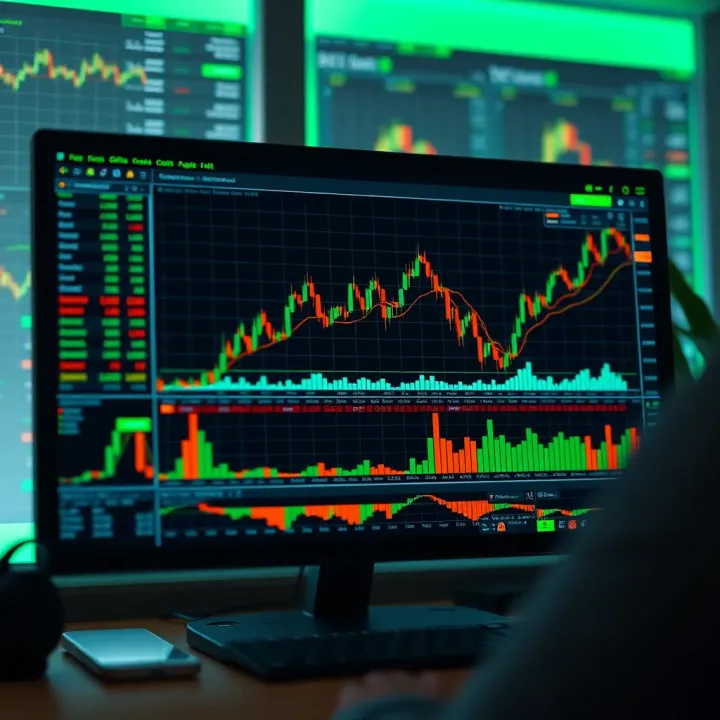 Detailed chart presentation of binary options strategies using Excel formulas and data visualization