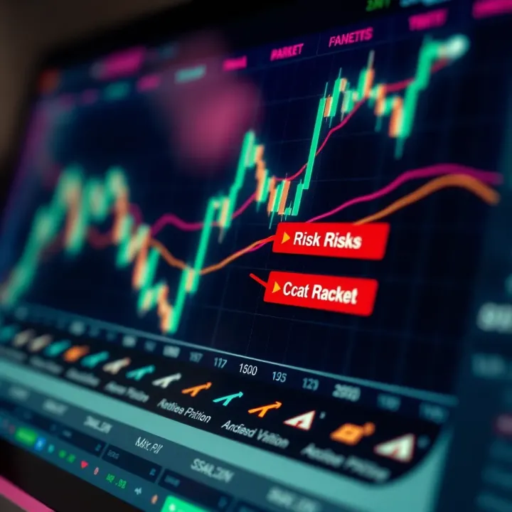 Graph showing financial market risks and protections related to binary options trading