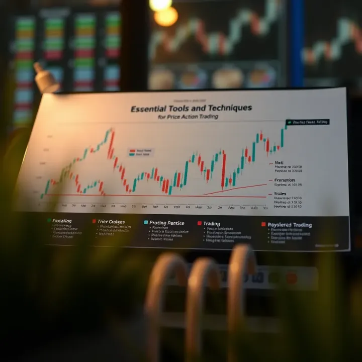 Essential Tools and Techniques for Price Action Trading Diagram illustrating key tools and techniques for applying price action strategies in trading