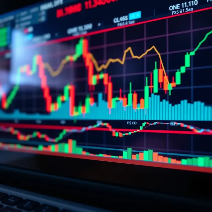 Chart displaying practical candlestick signals for entry and exit points in binary options market