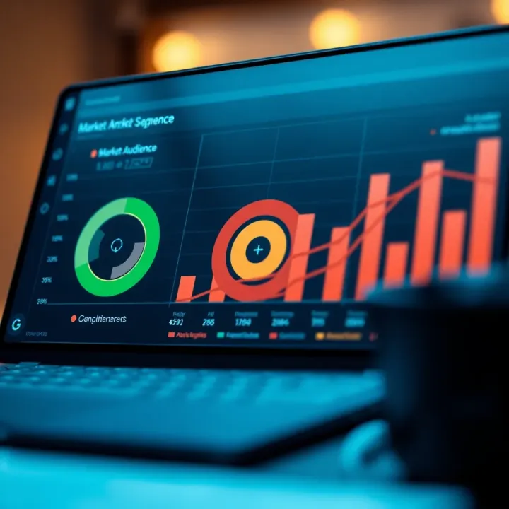 Graph showing market segments with highlighted target audience areas and key demographics