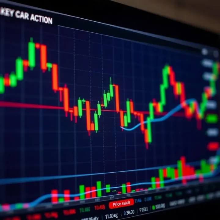 Candlestick chart illustrating price patterns used in binary options trading