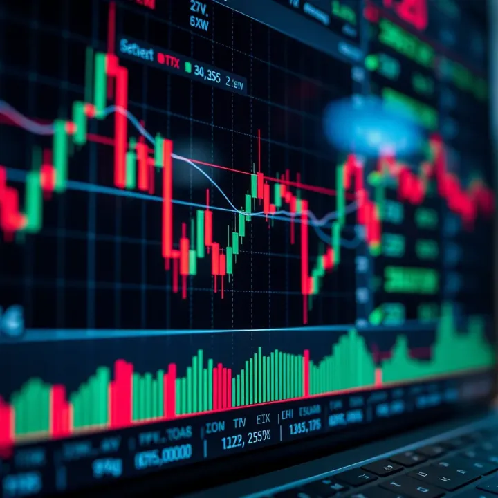 Visual representation of price action strategy including entry and exit points on a stock chart