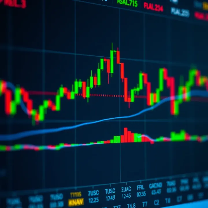 Overview of Price Action Indicators on Trading Chart Chart displaying price action indicators with candlestick patterns and trend lines