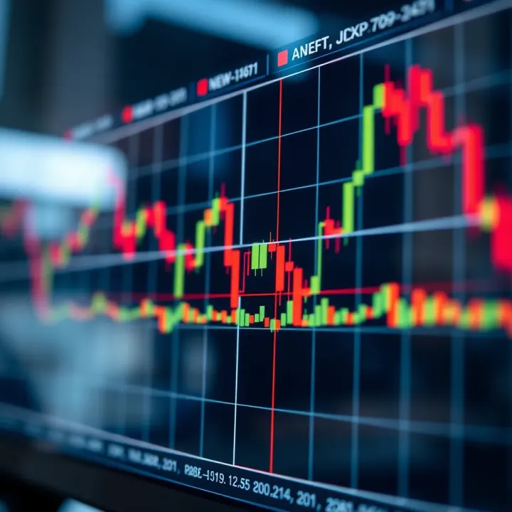 Graph illustrating price movements and trend lines for technical analysis