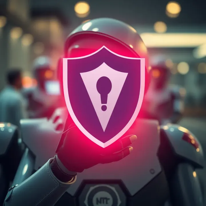 Graphic depicting protective shield blocking fraudulent binary options automated software