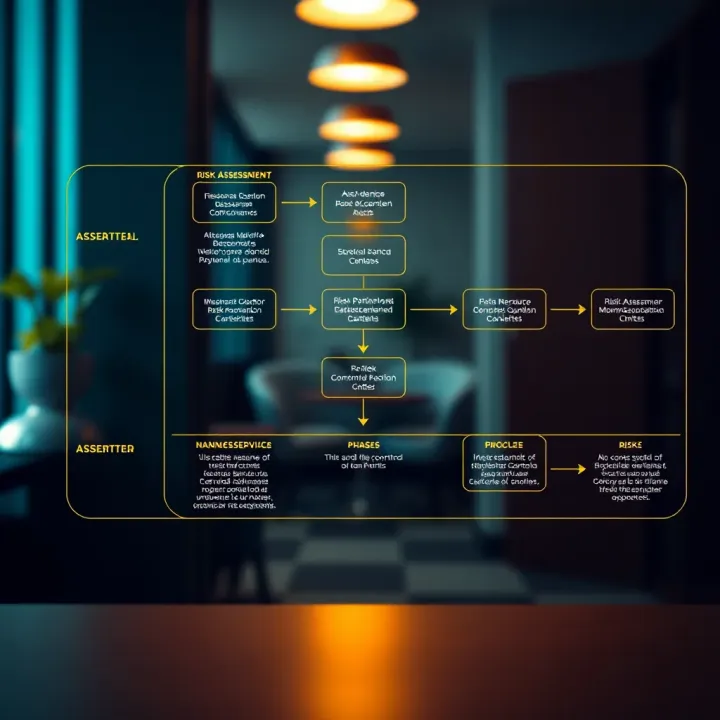 Flowchart showing phases of risk assessment and control in organizations